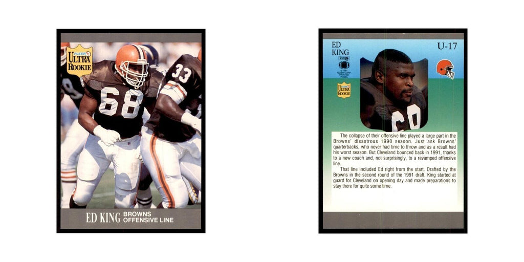 1991 Fleer Update Ed King RC Football Cards #U-17