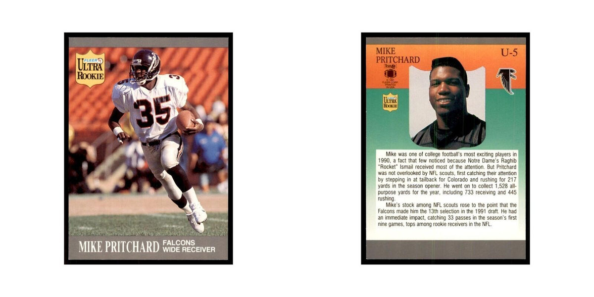 1991 Fleer Update Mike Pritchard RC Football Cards #U-5