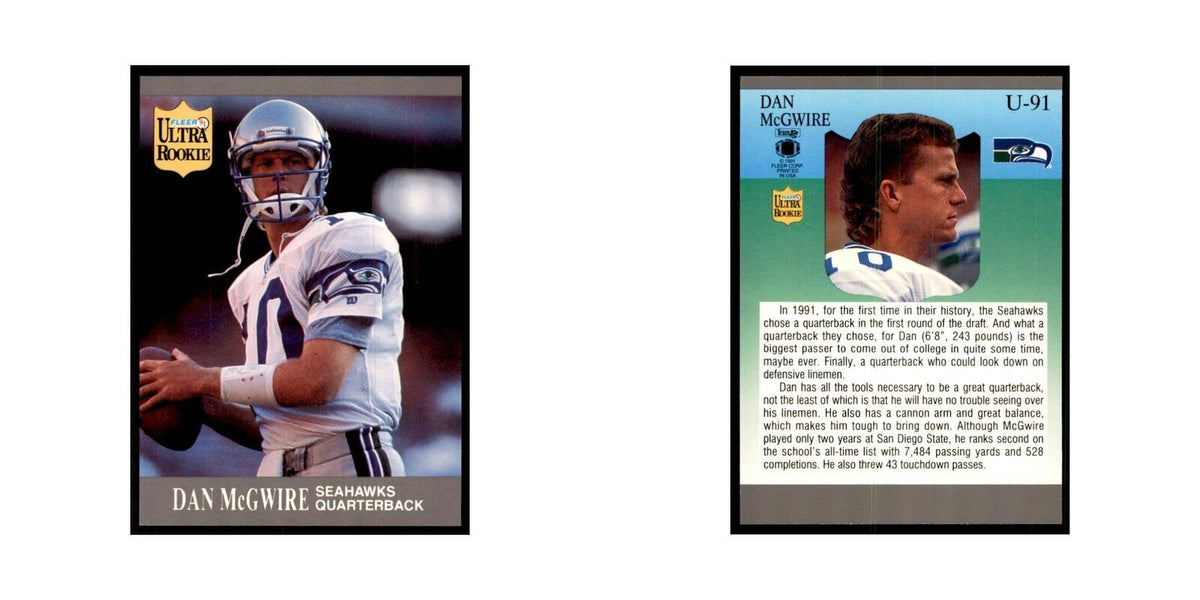 1991 Fleer Update Dan McGwire RC Football Cards #U-91