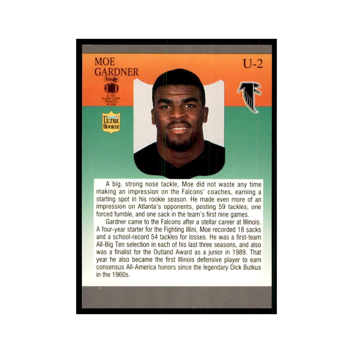 1991 Fleer Update Moe Gardner RC Football Cards #U-2