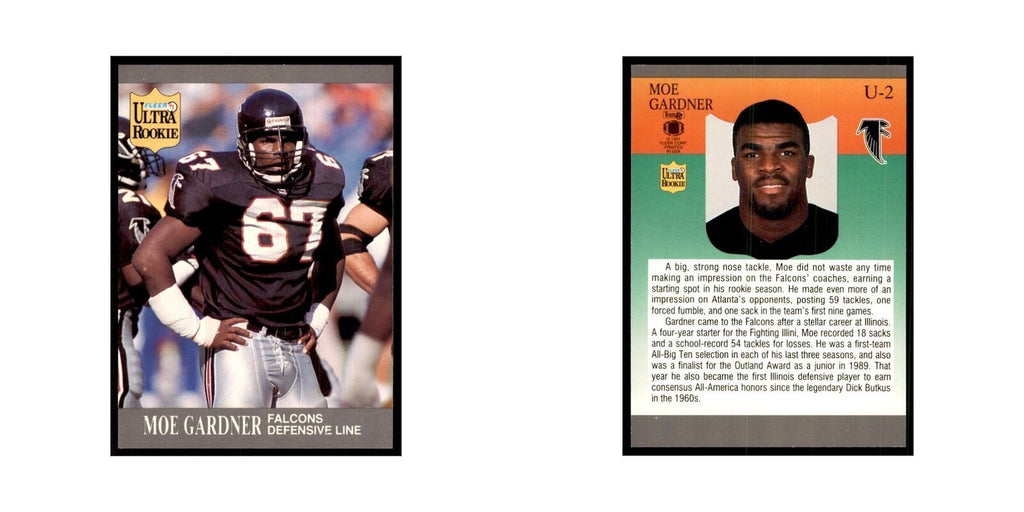 1991 Fleer Update Moe Gardner RC Football Cards #U-2