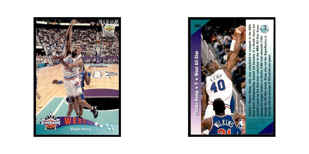 1992 Upper Deck Shawn Kemp Basketball Cards #441