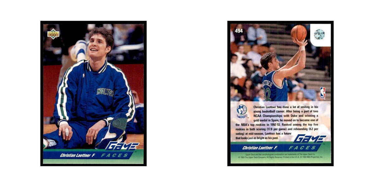 1992 Upper Deck Christian Laettner Basketball Cards #494