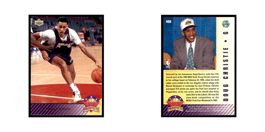 1992 Upper Deck Doug Christie Basketball Cards #466