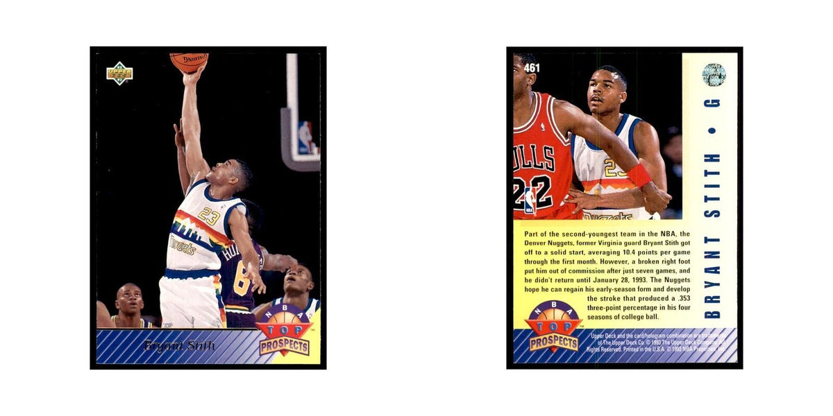 1992 Upper Deck Bryant Stith Basketball Cards #461