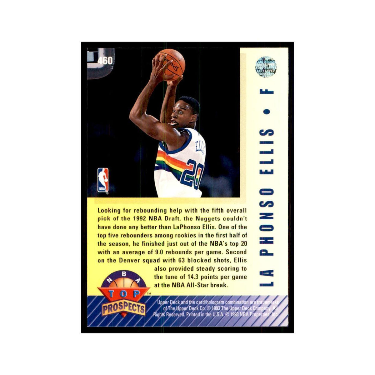 1992 Upper Deck LaPhonso Ellis Basketball Cards #460