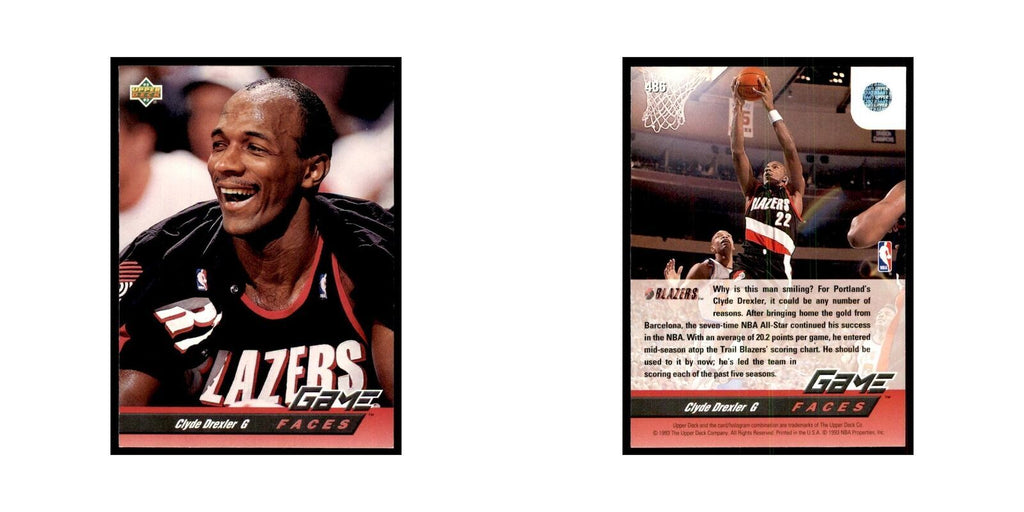 1992 Upper Deck Clyde Drexler Basketball Cards #486