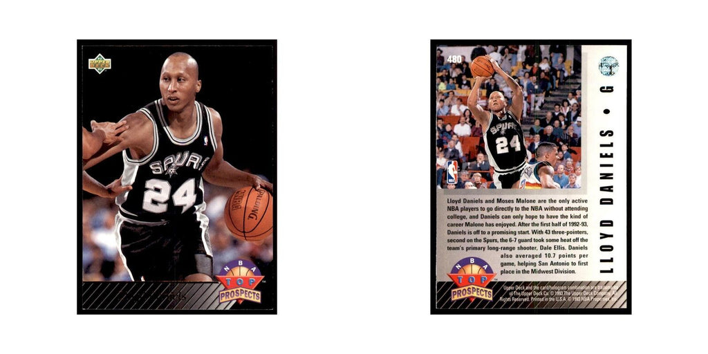 1992 Upper Deck Lloyd Daniels Basketball Cards #480