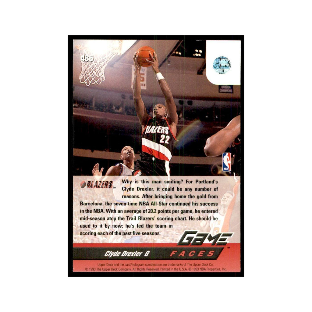 1992 Upper Deck Clyde Drexler Basketball Cards #486