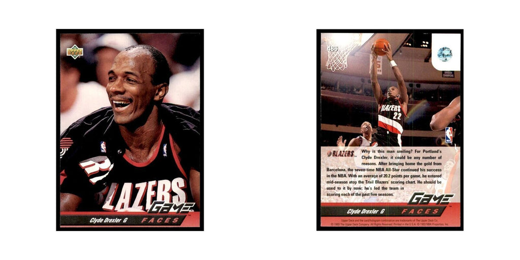 1992 Upper Deck Clyde Drexler Basketball Cards #486