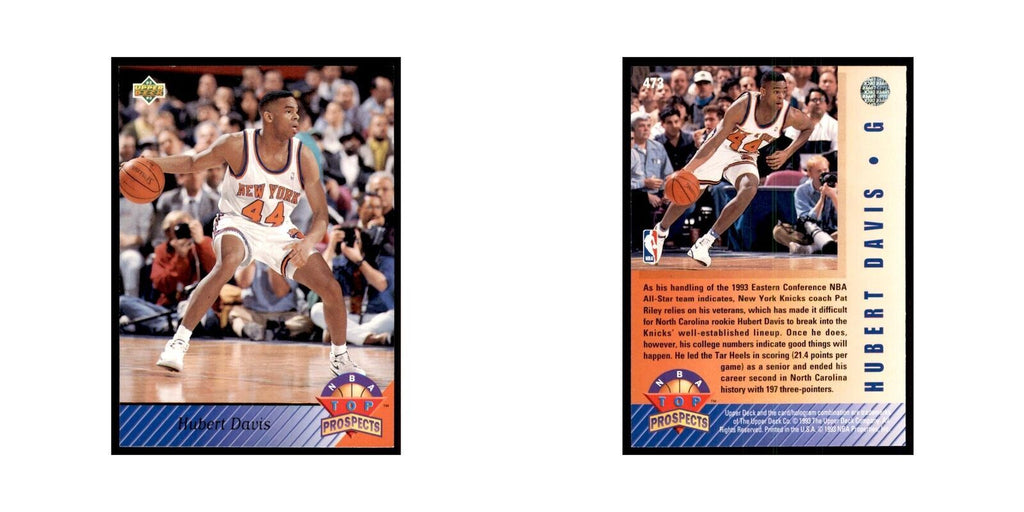 1992 Upper Deck Hubert Davis Basketball Cards #473