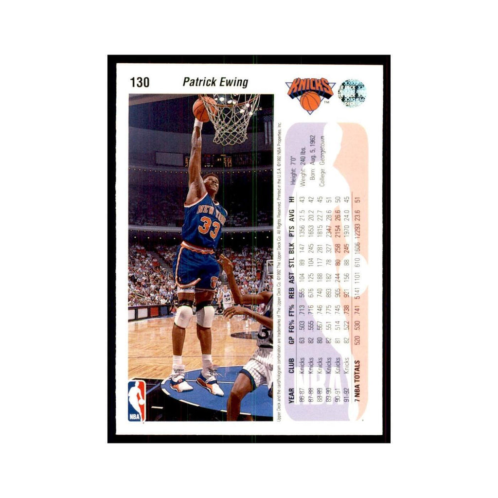 1992 Upper Deck Patrick Ewing Basketball Cards #130
