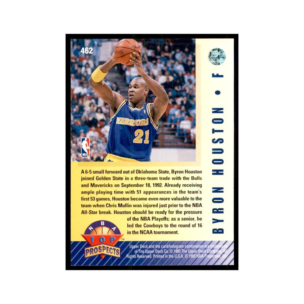 1992 Upper Deck Byron Houston Basketball Cards #462