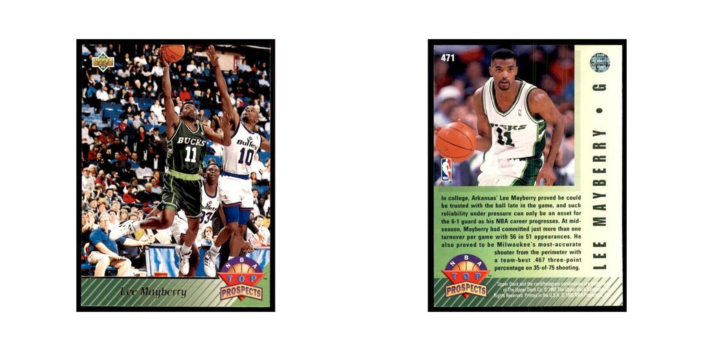 1992 Upper Deck Lee Mayberry Basketball Cards #471
