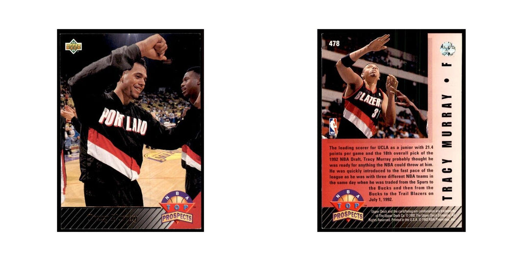 1992 Upper Deck Tracy Murray Basketball Cards #478