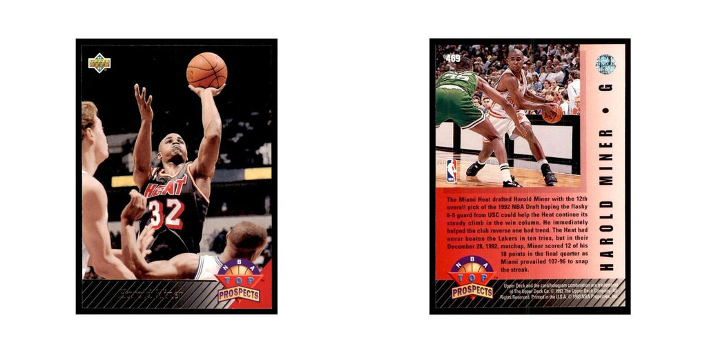 1992 Upper Deck Harold Miner Basketball Cards #469