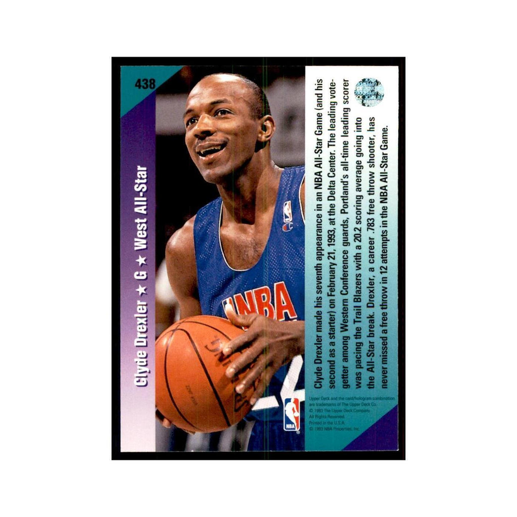 1992 Upper Deck Clyde Drexler Basketball Cards #438