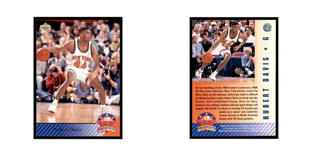 1992 Upper Deck Hubert Davis Basketball Cards #473