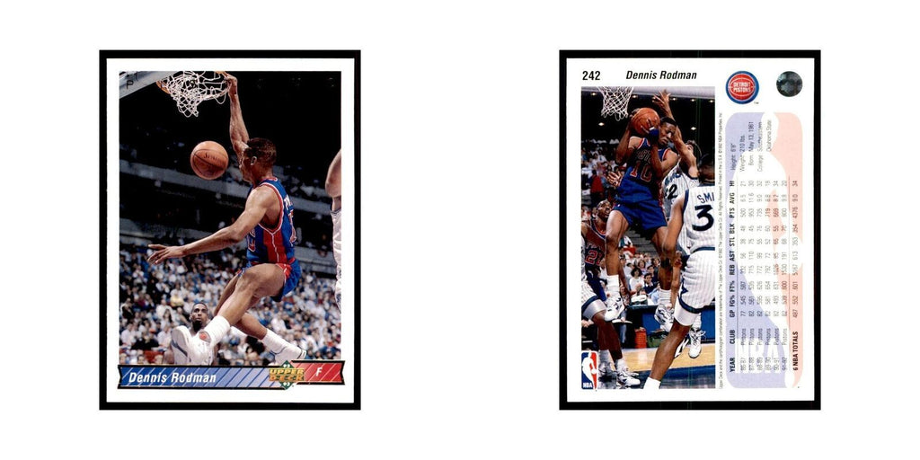 1992 Upper Deck Dennis Rodman Basketball Cards #242