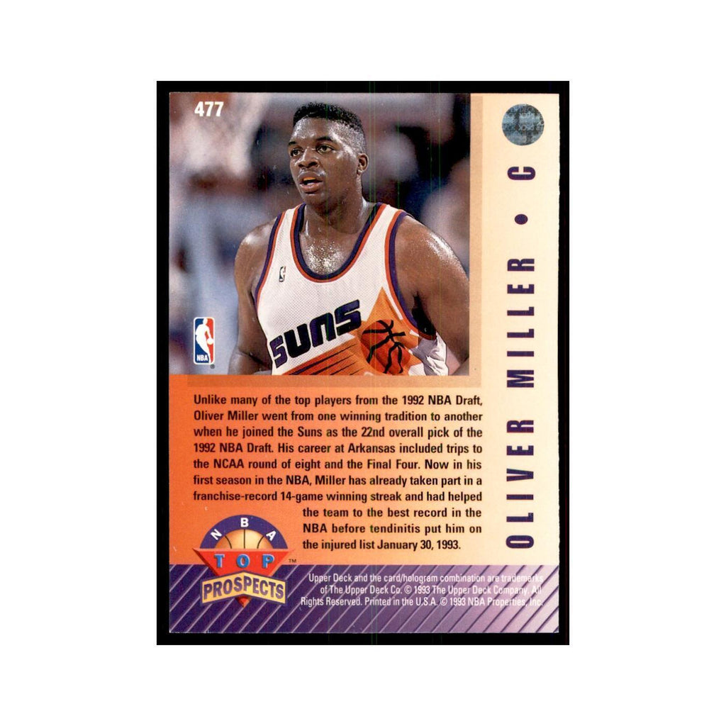 1992 Upper Deck Oliver Miller Basketball Cards #477