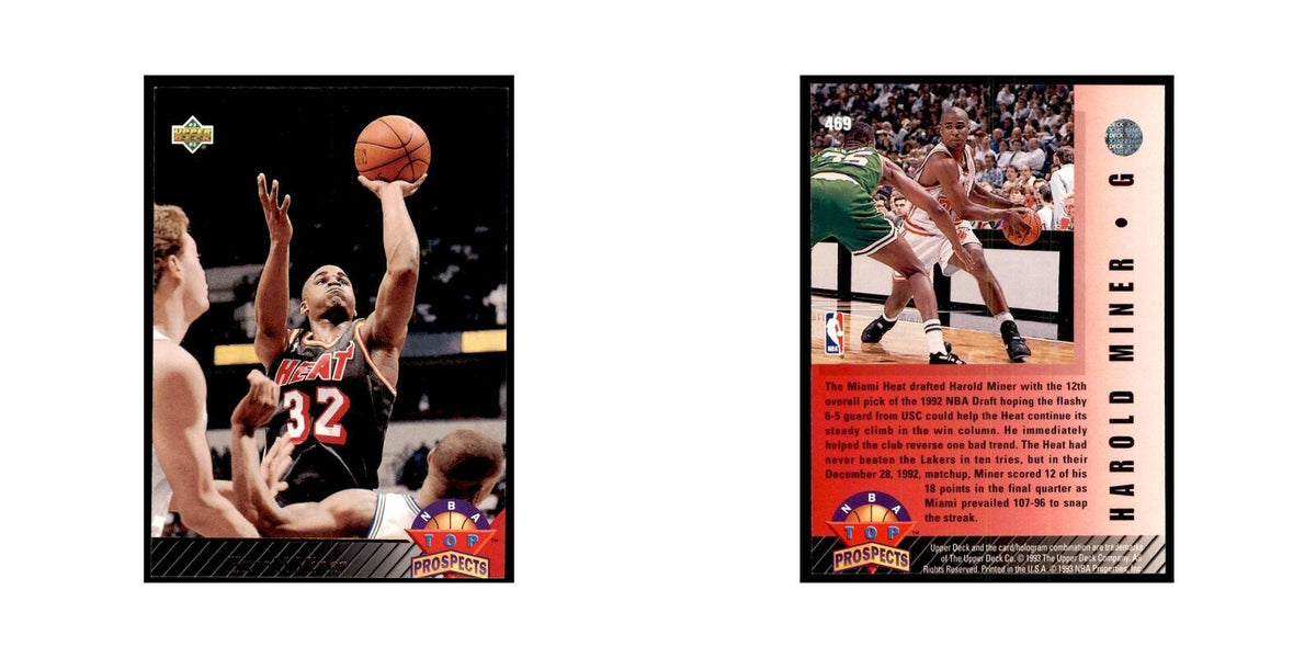 1992 Upper Deck Harold Miner Basketball Cards #469