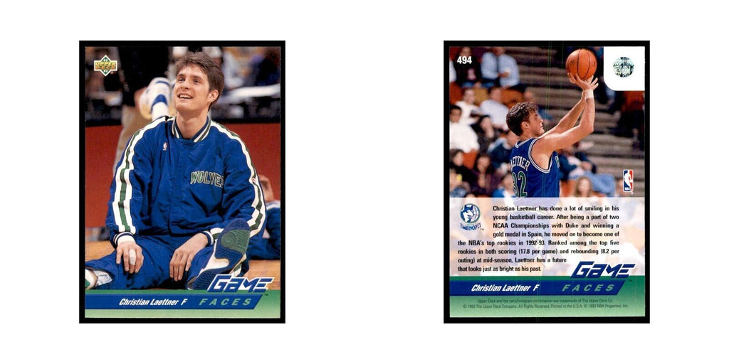 1992 Upper Deck Christian Laettner Basketball Cards #494