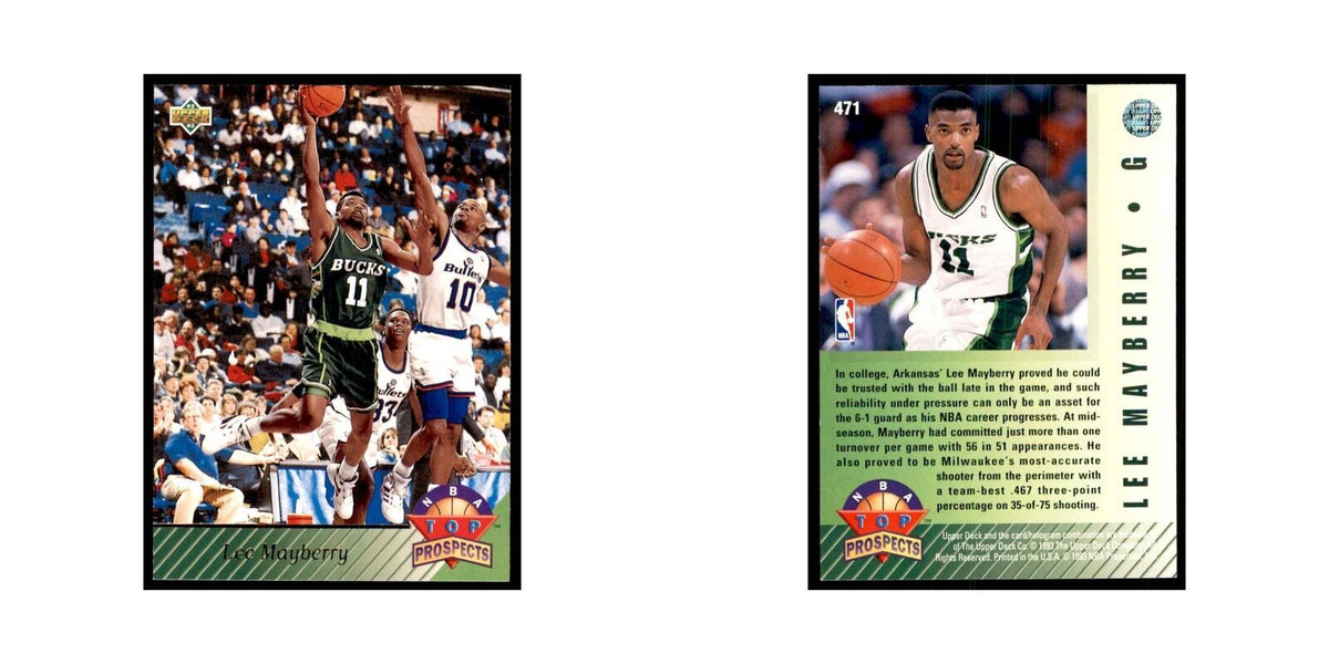 1992 Upper Deck Lee Mayberry Basketball Cards #471