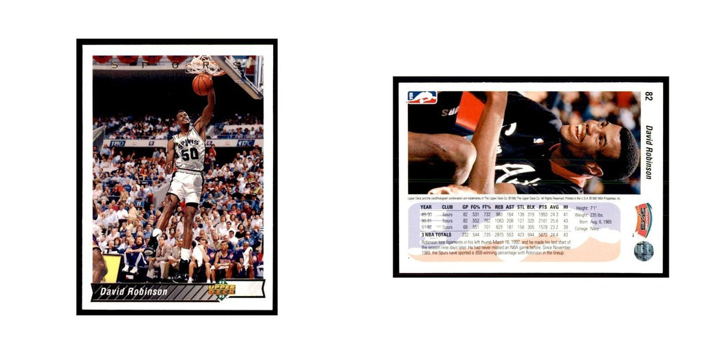 1992 Upper Deck David Robinson Basketball Cards #82