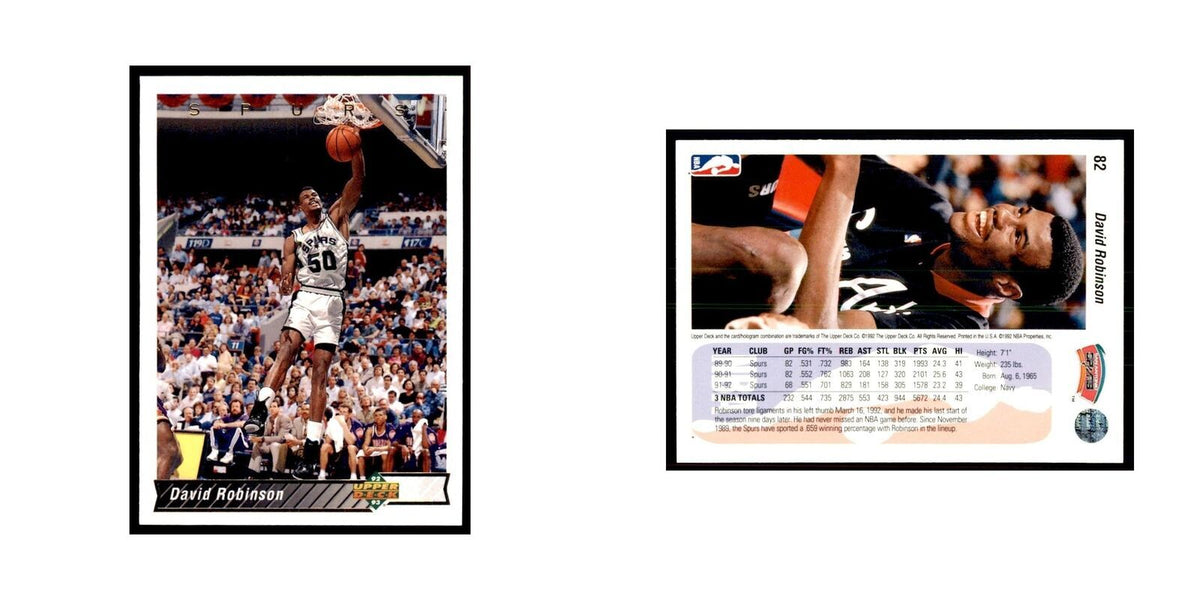 1992 Upper Deck David Robinson Basketball Cards #82