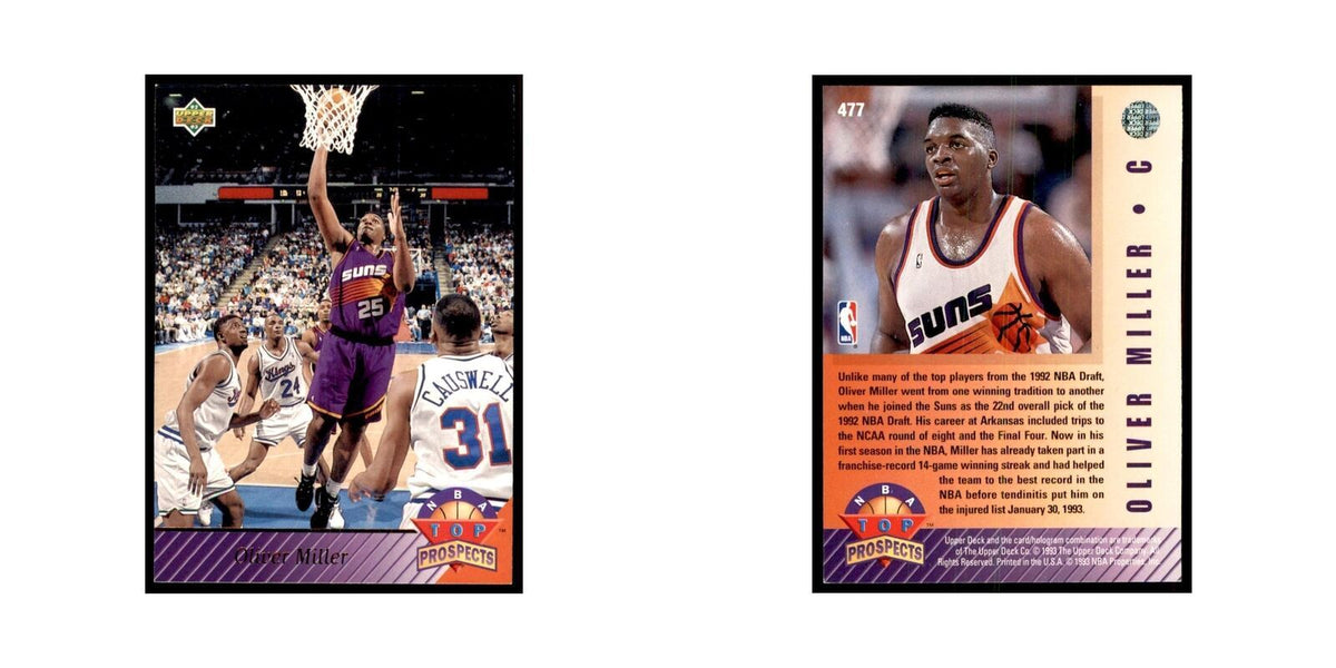 1992 Upper Deck Oliver Miller Basketball Cards #477