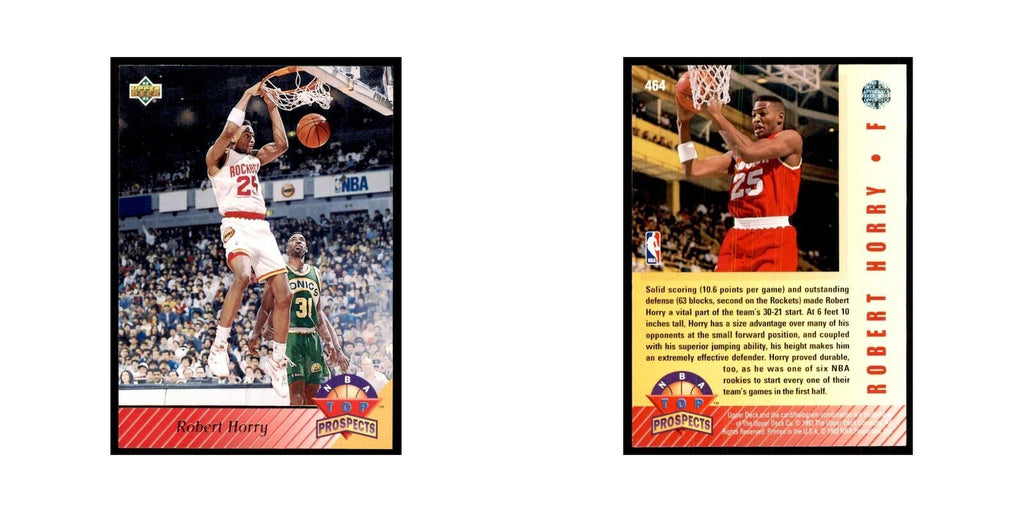 1992 Upper Deck Robert Horry Basketball Cards #464