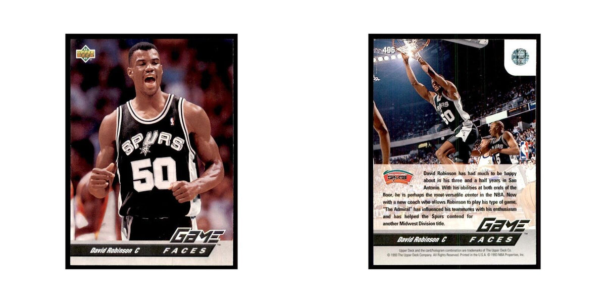 1992 Upper Deck David Robinson Basketball Cards #496