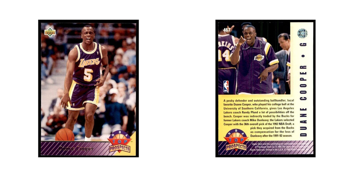 1992 Upper Deck Duane Cooper Basketball Cards #467
