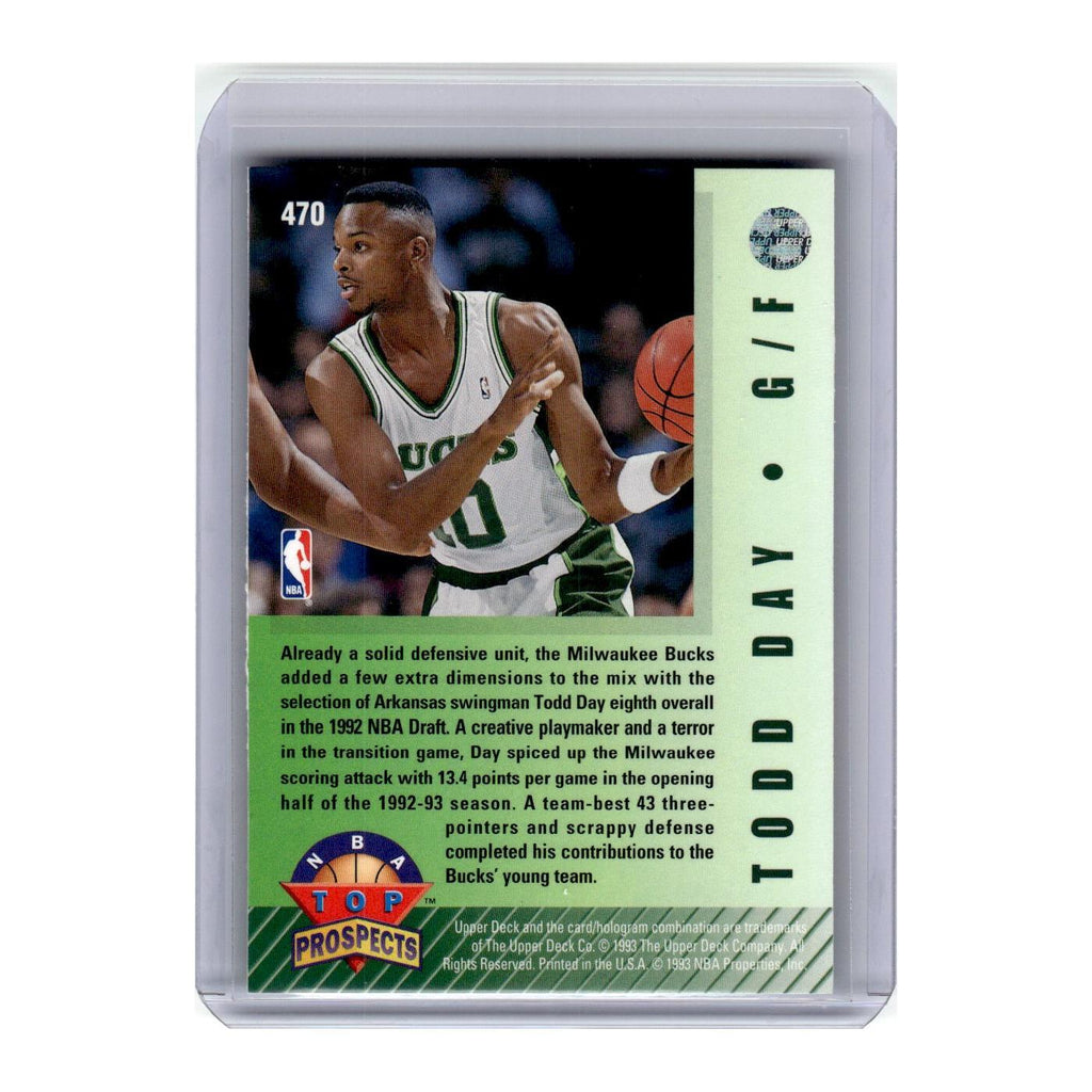1992 Upper Deck Todd Day Bucks #470