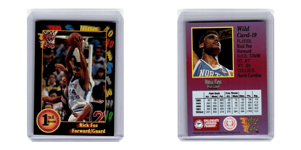1992 Wild Card Rick Fox #19