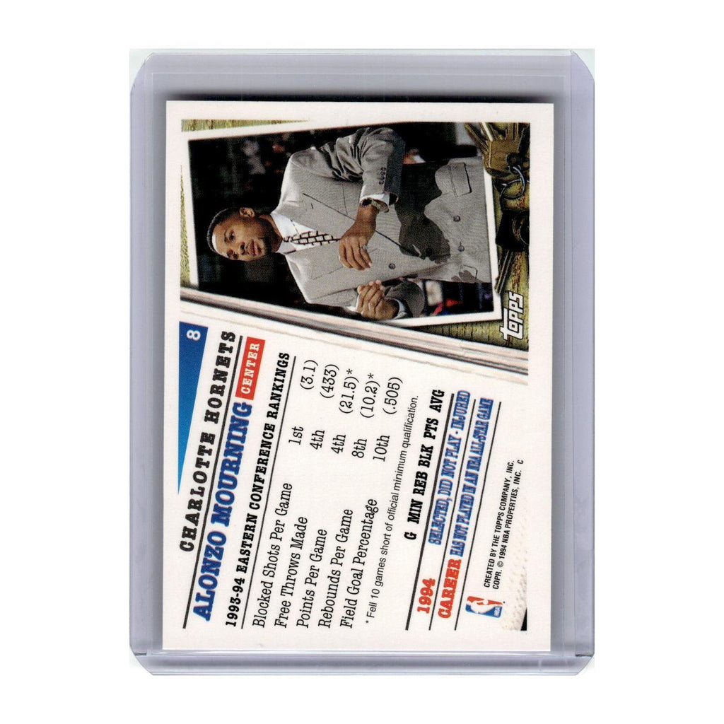 1994 Topps Alonzo Mourning Hornets #8