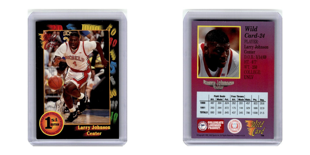 1992 Wild Card Larry Johnson Hornets #24