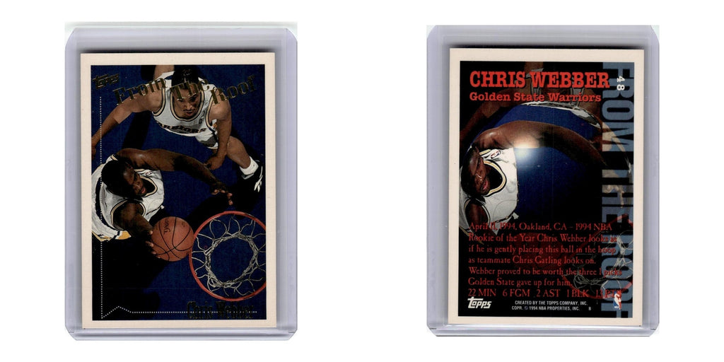 1994 Topps From The Roof Chris Webber Golden State Warriors #48