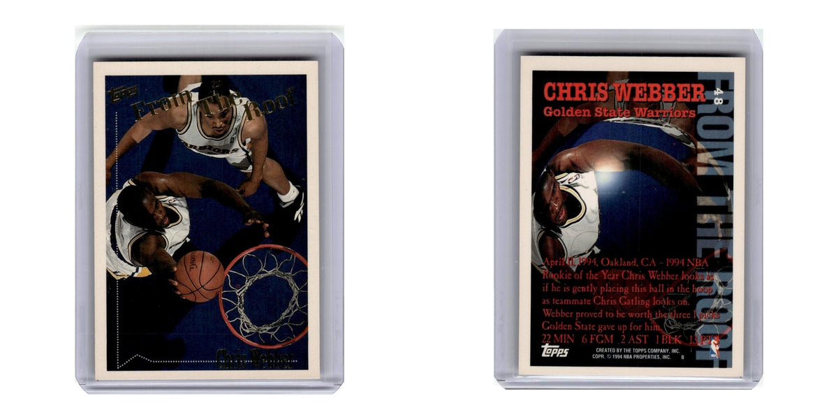 1994 Topps From The Roof Chris Webber Golden State Warriors #48