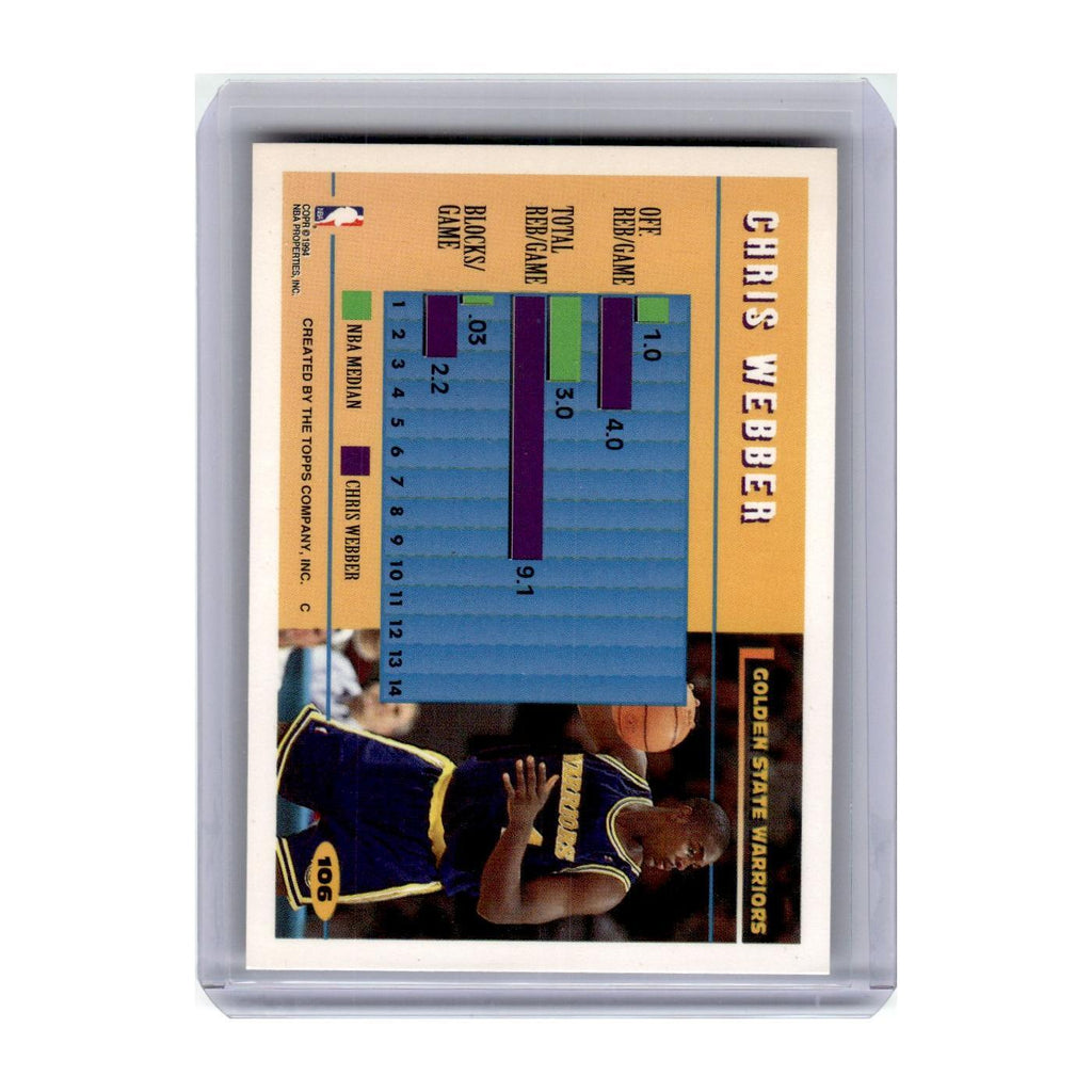 1994 Topps Chris Webber Golden State Warriors #106