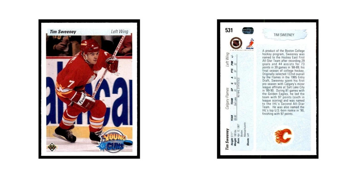1990 Upper Deck Tim Sweeney Hockey Cards #531