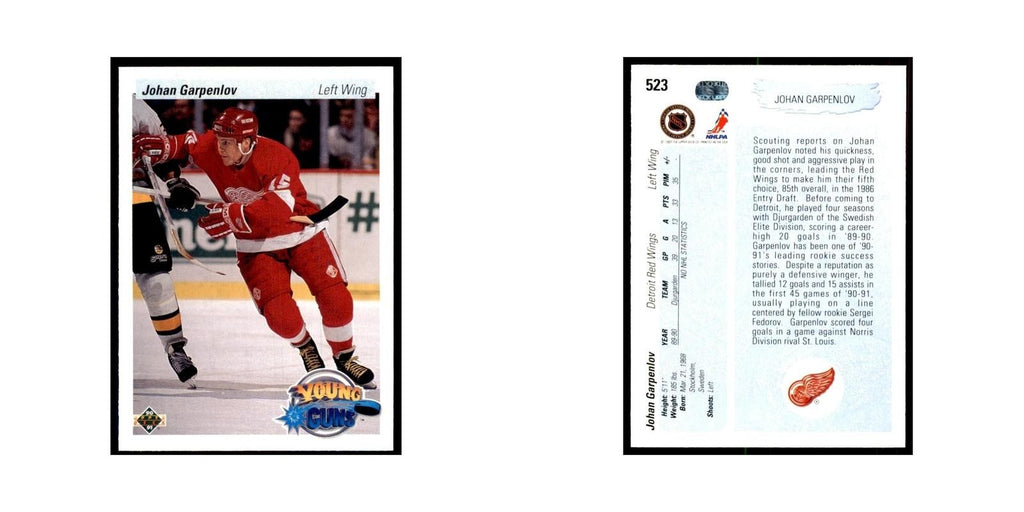 1990 Upper Deck Johan Garpenlov Hockey Cards #523