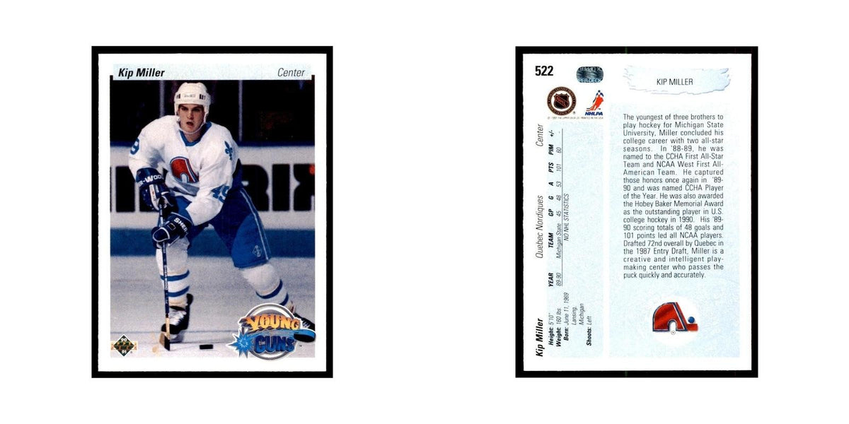 1990 Upper Deck Kip Miller Hockey Cards #522