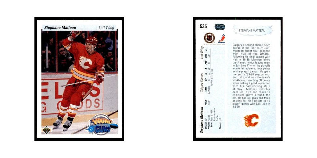 1990 Upper Deck Stephane Matteau Hockey Cards #535