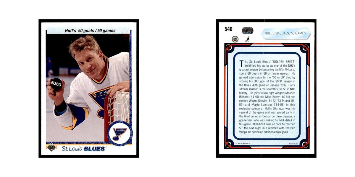 1990 Upper Deck Brett Hull Hockey Cards #546