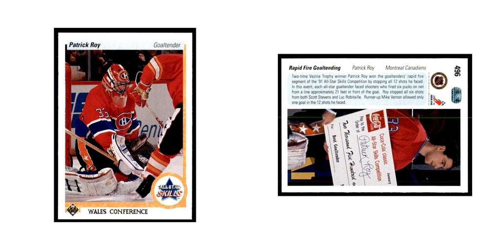 1990 Upper Deck Patrick Roy Hockey Cards #496