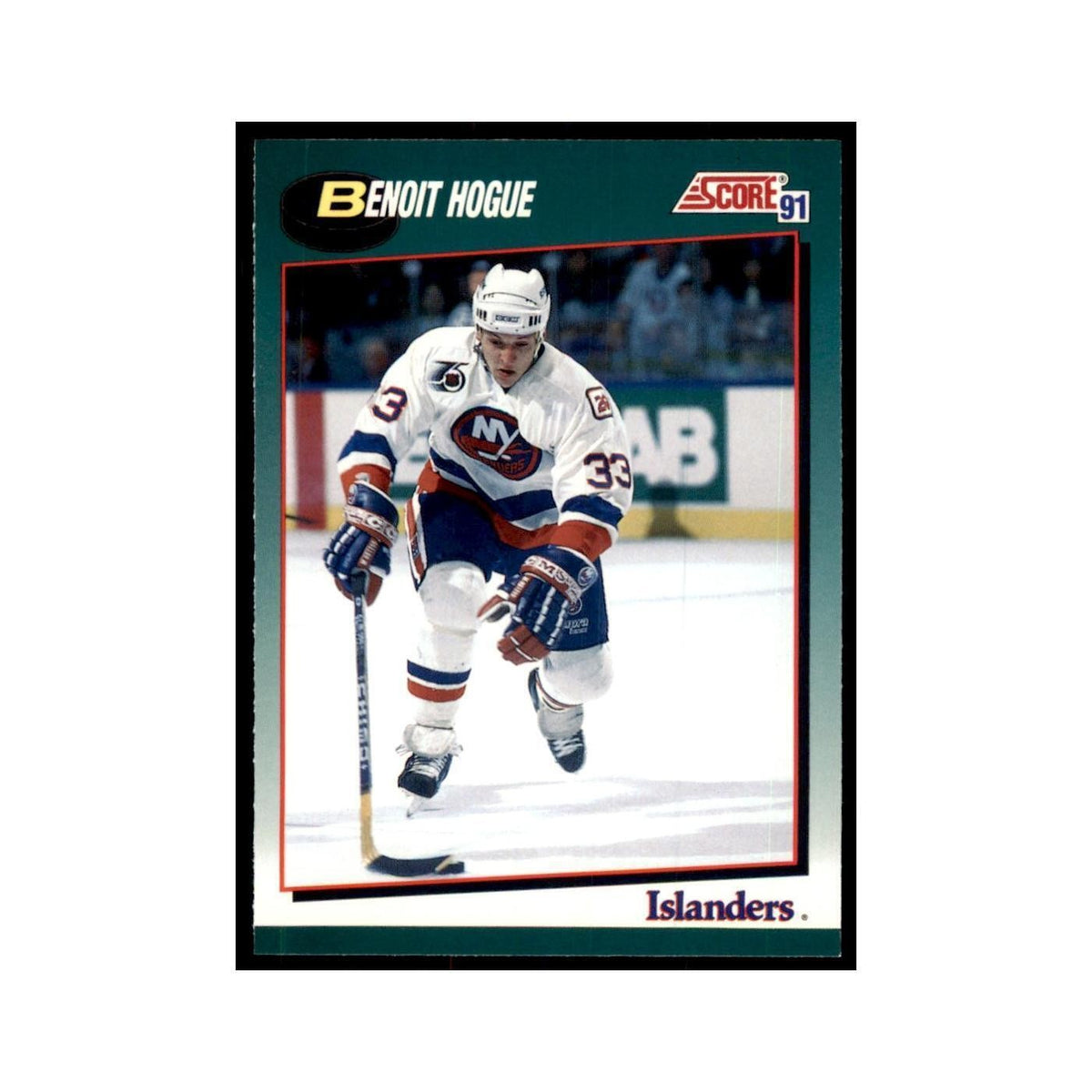 1991 Score Rookie and Traded Benoit Hogue New York Islanders #108T