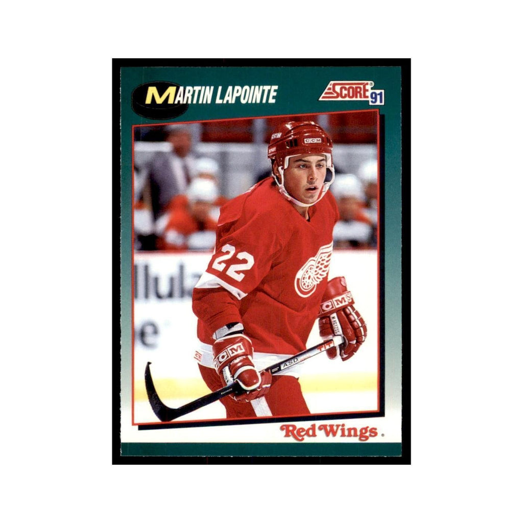 1991 Score Rookie and Traded Martin Lapointe Detroit Red Wings #105T