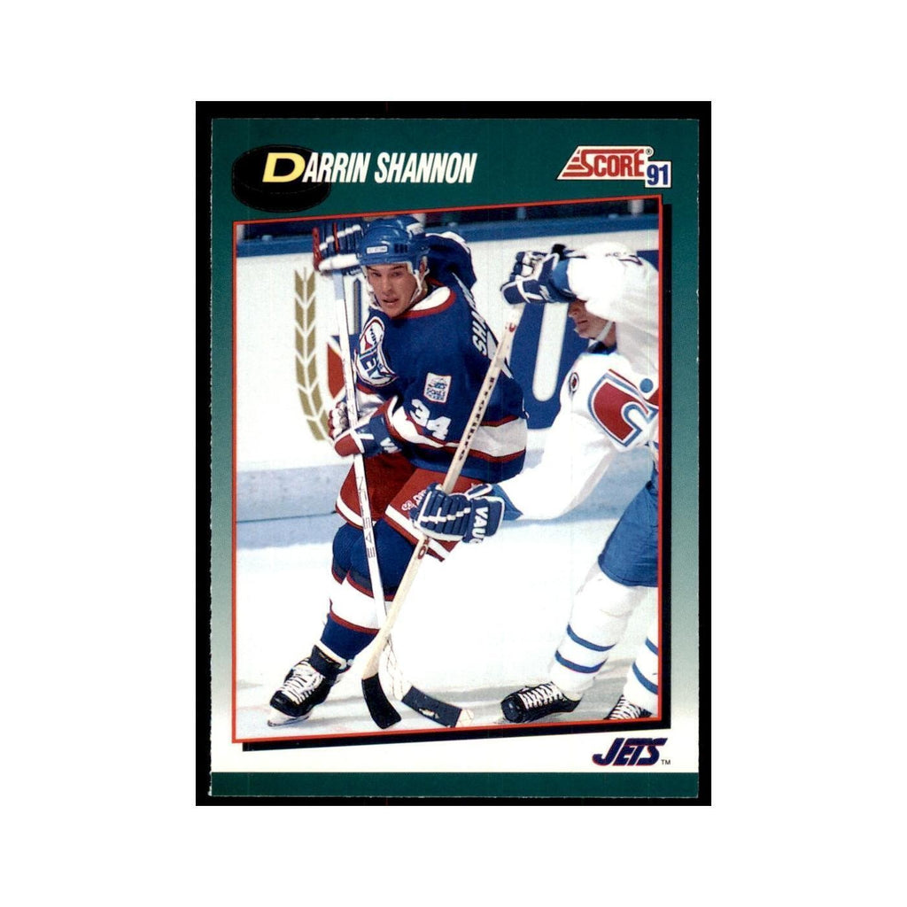 1991 Score Rookie and Traded Darrin Shannon Winnipeg Jets #107T
