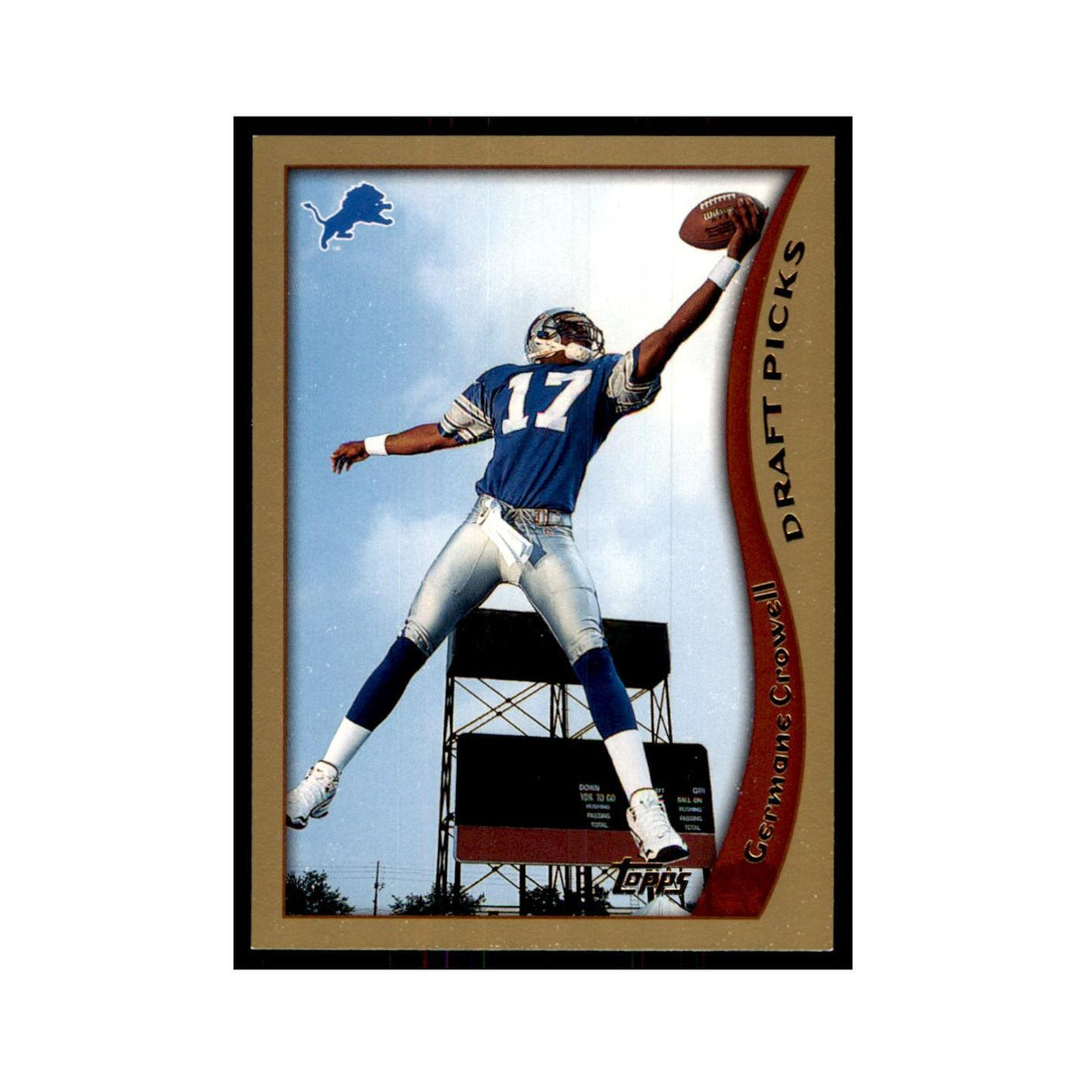 1998 Topps Germane Crowell RC Lions #10